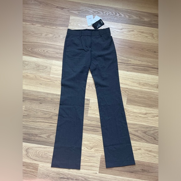 Theory Sevona Charcoal Gray Slim Flare Pants Size 00 Max C3 - Picture 2 of 6